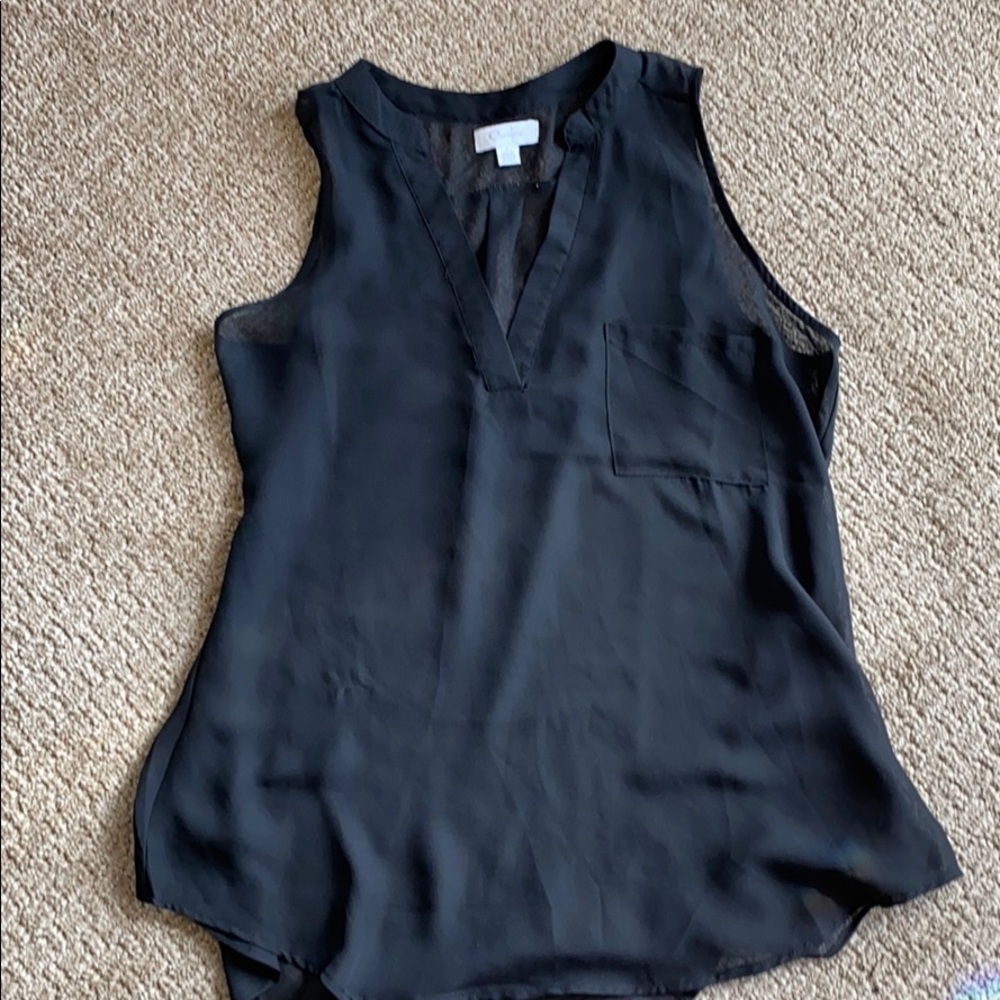 Black sheer top